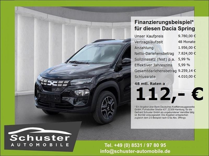 Schwarz Gebraucht 2022 Dacia Spring Essentiel Kleinwagen | 9.780 € (Fairer Preis) - Bild 1/4