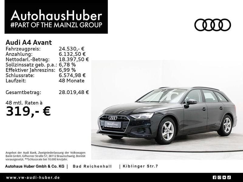 Brillantschwarz Gebraucht 2022 Audi A4 Ambiente Kombi | 24.530 € (Guter Preis) - Bild 1/4