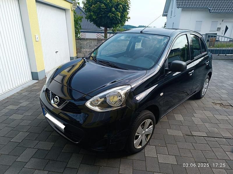 Schwarz Gebraucht 2014 Nissan Micra Acenta Kleinwagen | 3.990 € - Bild 1/4