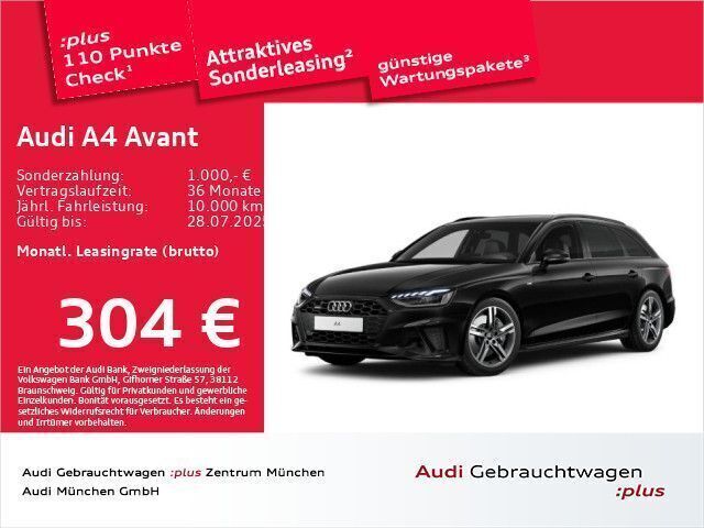 Mythosschwarz metallic Gebraucht 2024 Audi A4 S-Line Kombi | 53.441 € - Bild 1/2