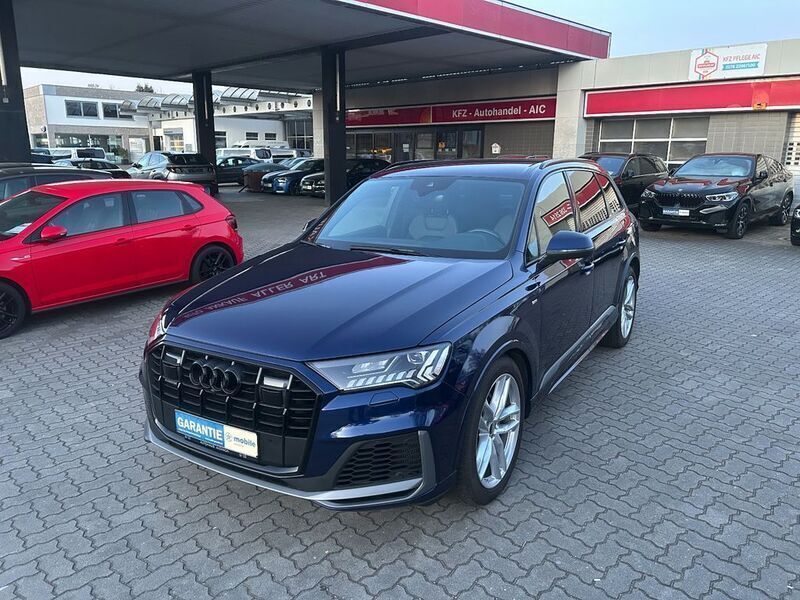 Blau Gebraucht 2020 Audi Q7 S-Line SUV | 56.700 € (Etwas zu teuer) - Bild 1/4