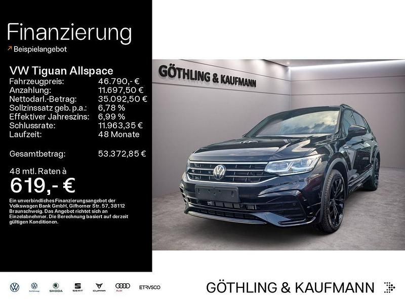 Schwarz Gebraucht 2024 VW Tiguan Allspace R-line SUV | 46.790 € (Teuer) - Bild 1/4