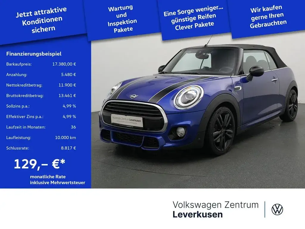 Usata Mini Cooper Cabriolet 136 CV (100 kW) 2018 Blu Cabrio