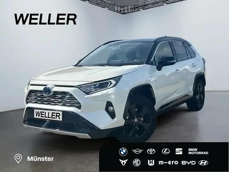 Novaweiß perleffekt / dach schwarz Gebraucht 2019 Toyota RAV4 Hybrid Style SUV | 29.390 € (Fairer Preis) - Bild 1/3