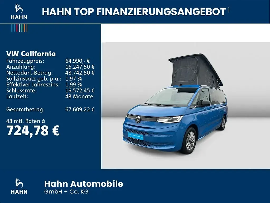 Gebraucht VW California Beach 245 PS (180 kW) 2025 Blau Van