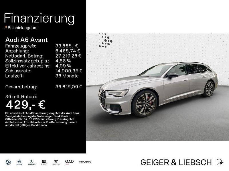 Florettsilber metallic Gebraucht 2020 Audi A6 S-Line Kombi | 33.685 € (Superpreis) - Bild 1/4