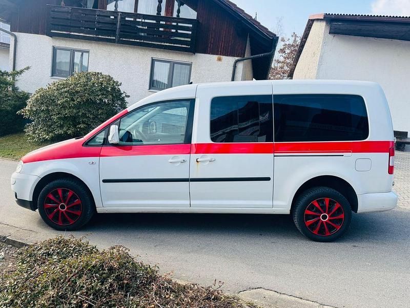 Gebraucht VW Caddy Maxi Life Team 105 PS (77 kW) 2010 Weiß Van / Kleinbus