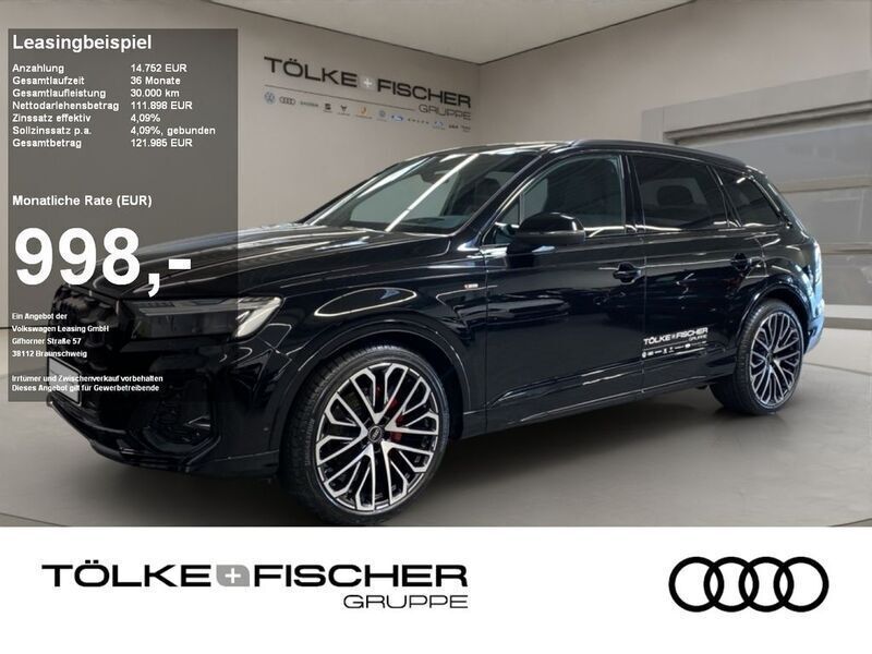 Mythosschwarz metallic Gebraucht 2025 Audi Q7 S-Line SUV | 103.898 € - Bild 1/4