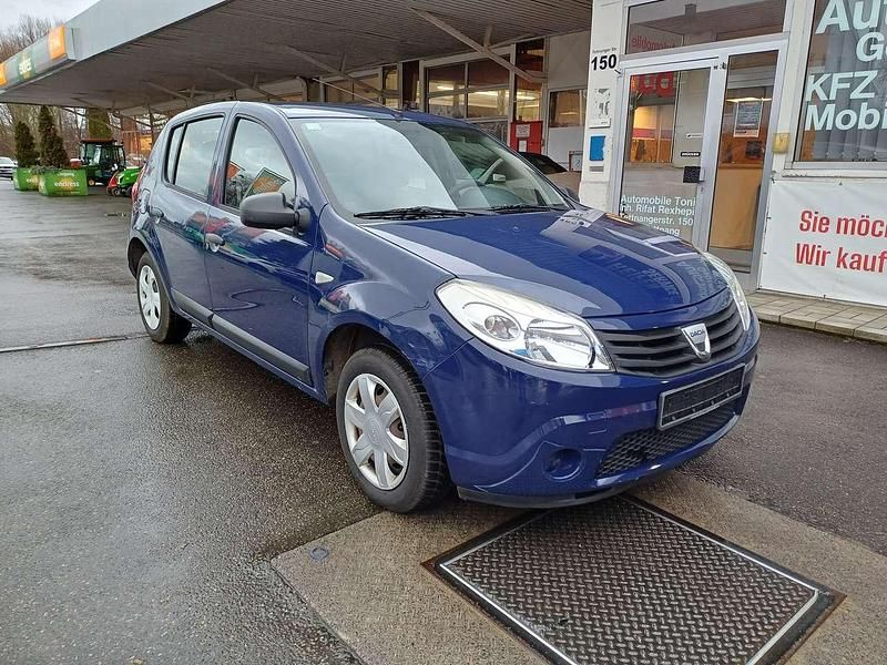 Dacia blau marine Gebraucht 2009 Dacia Sandero Ambiance Kleinwagen | 1.390 € (Fairer Preis) - Bild 1/4