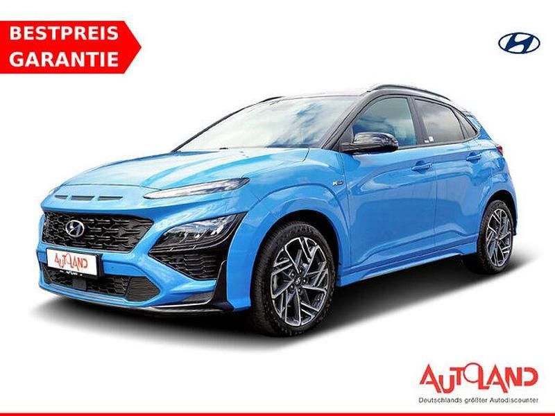 Blau Gebraucht 2021 Hyundai Kona N Line SUV | 23.950 € - Bild 1/4