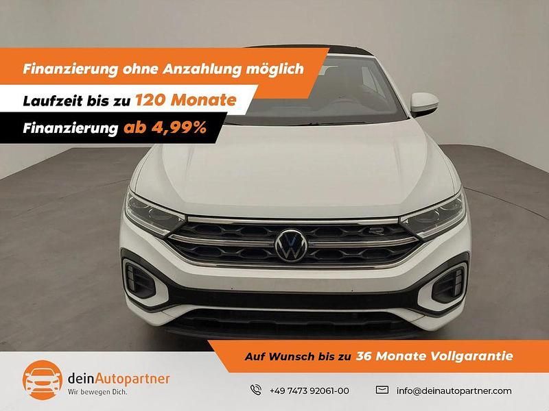 Pure white Gebraucht 2022 VW T-Roc Cabriolet R-line Cabrio | 28.900 € (Fairer Preis) - Bild 1/4
