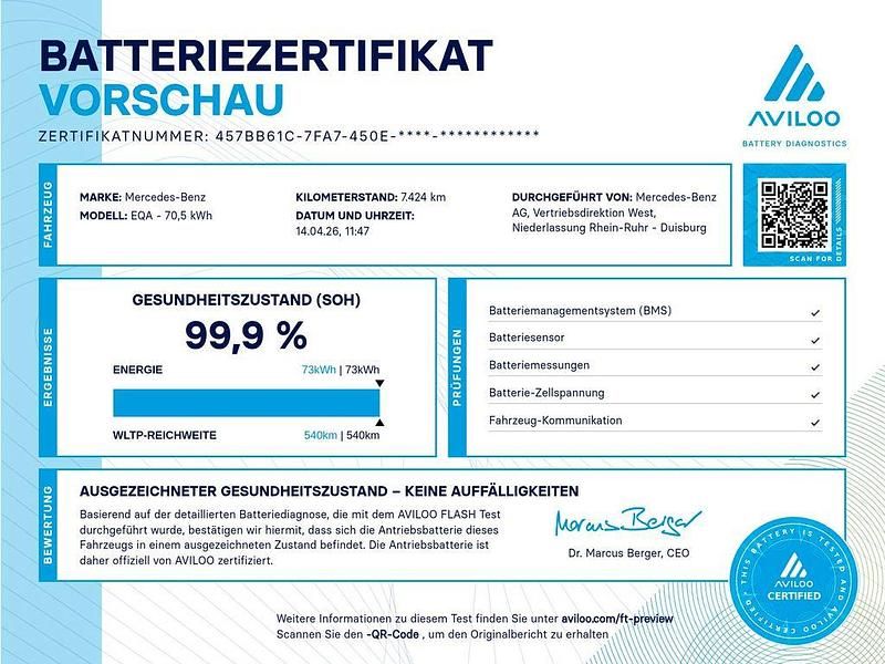 Gebraucht Mercedes EQA250+ Advanced 139 kW (190 PS) 2025 Schwarz SUV