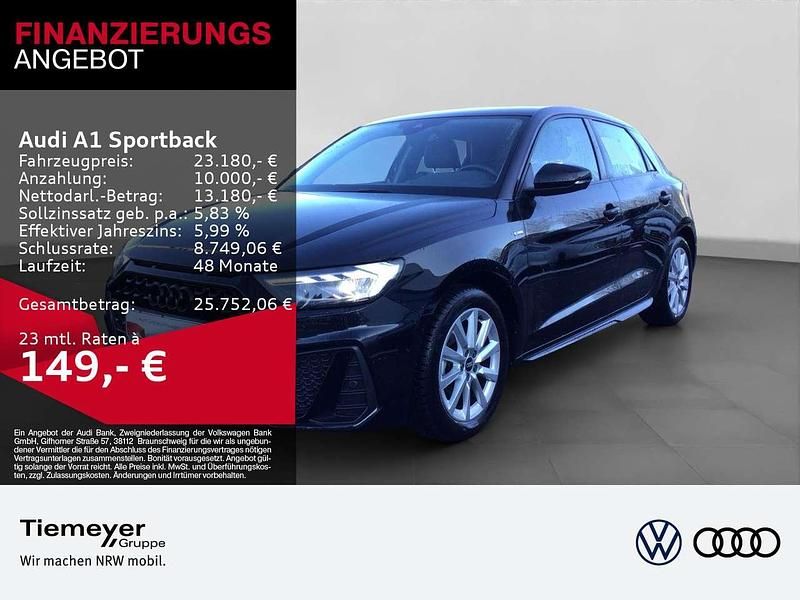 Mythosschwarz metallic Gebraucht 2021 Audi A1 S-Line Limousine | 22.440 € (Fairer Preis) - Bild 1/4