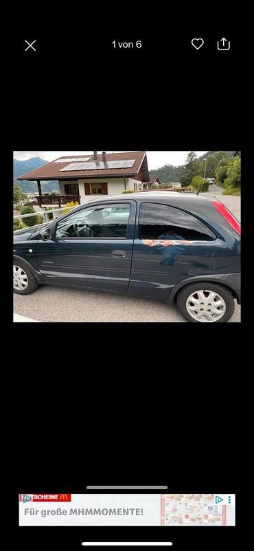 Blau Gebraucht 2001 Opel Corsa Kleinwagen | 280 € (Superpreis) - Bild 1/3