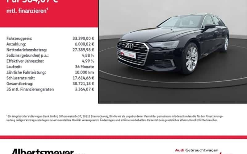 Schwarz Gebraucht 2021 Audi A6 Ambiente Kombi | 33.390 € (Superpreis) - Bild 1/4