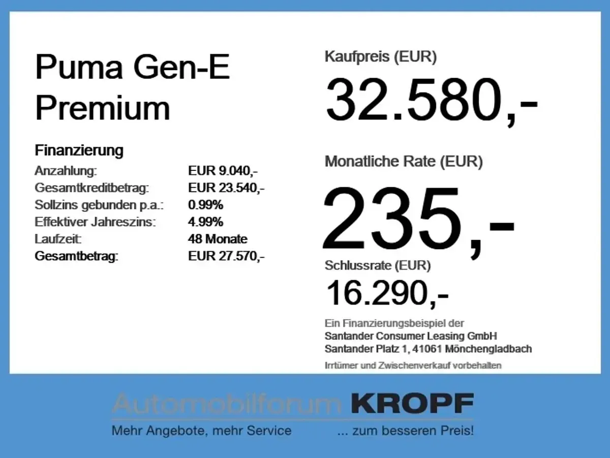 Neu Ford Puma Premium 124 kW (169 PS) 2026 Agate black SUV