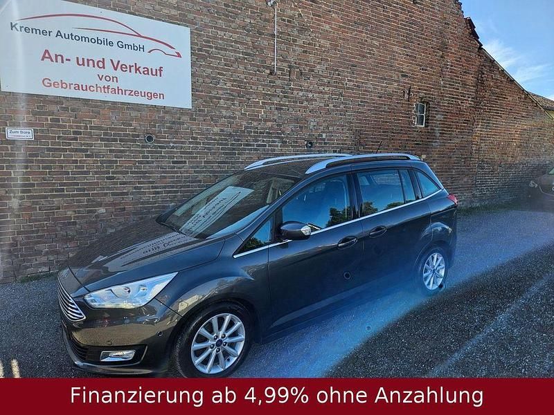 Schwarz Gebraucht 2017 Ford Grand C-Max Titanium Van / Kleinbus | 9.990 € - Bild 1/4