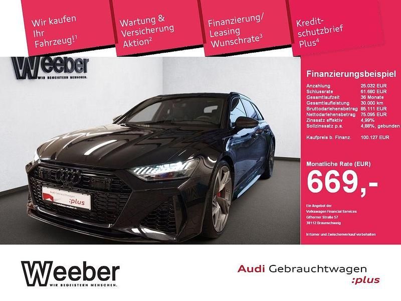 Sebringschwarz kristalleffekt Gebraucht 2022 Audi RS6 Ambiente Kombi | 100.127 € (Fairer Preis) - Bild 1/4