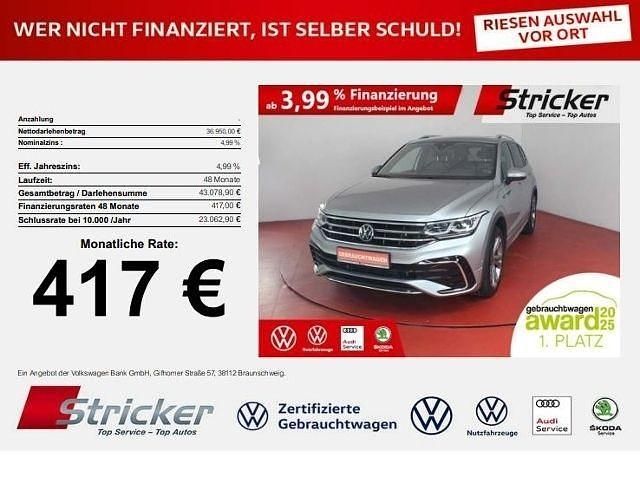 Pyritsilber metallic Gebraucht 2023 VW Tiguan Allspace R-line SUV | 36.949 € (Fairer Preis) - Bild 1/4