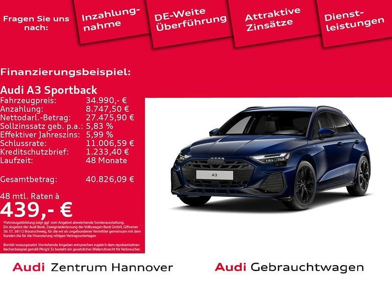 Gebraucht Audi A3 S-Line 150 PS (110 kW) 2024 Navarrablau metallic Limousine