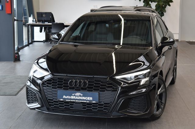 Mythosschwarz metallic Gebraucht 2021 Audi A3 S-Line Limousine | 25.550 € (Fairer Preis) - Bild 1/4
