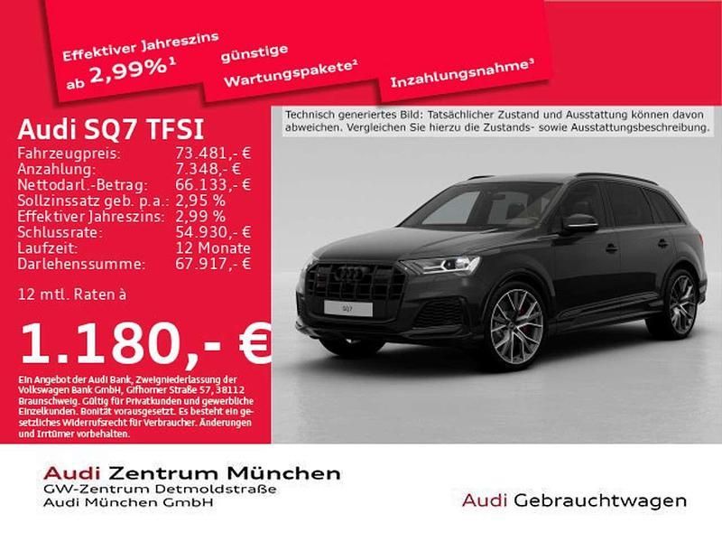 Mythosschwarz metallic Gebraucht 2022 Audi SQ7 Ambiente SUV | 73.481 € (Etwas zu teuer) - Bild 1/2