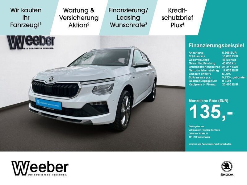 Weiß Gebraucht 2024 Skoda Kamiq Selection SUV | 24.830 € (Teuer) - Bild 1/4