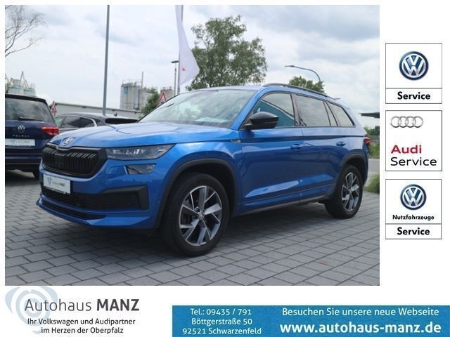 Blau Gebraucht 2022 Skoda Kodiaq SportLine SUV | 35.889 € (Fairer Preis) - Bild 1/4