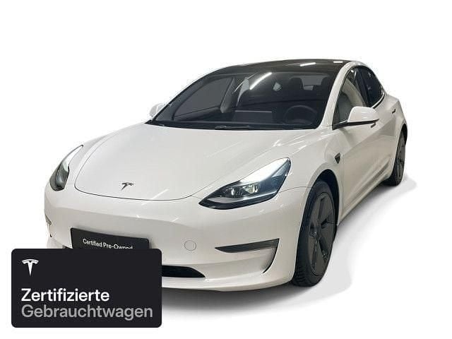 Pearl white multicoat Gebraucht 2021 Tesla Model 3 Long Range AWD Limousine | 27.200 € (Fairer Preis) - Bild 1/4
