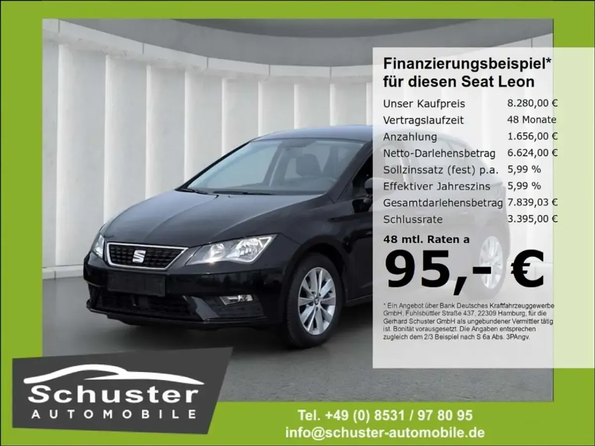 Second-hand Seat Leon Style 125 CP (91 kW) 2017 Negru Berlinǎ