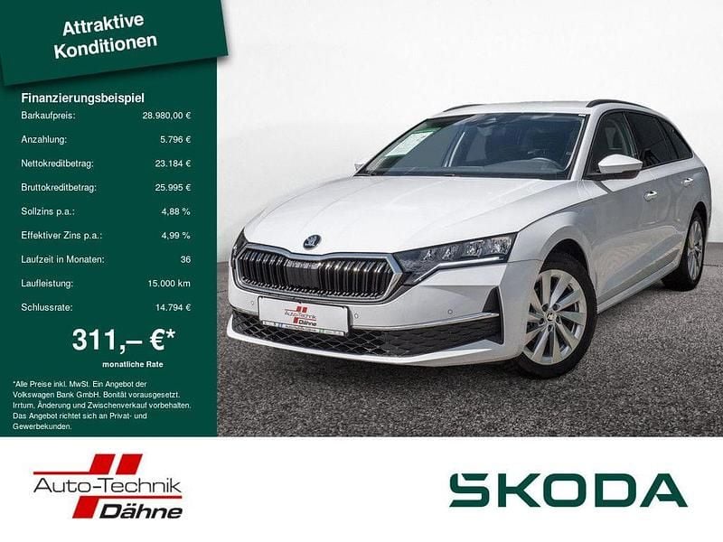 Weiss / moonweiß perleffekt (metallic) Gebraucht 2024 Skoda Octavia Selection Kombi | 28.980 € (Guter Preis) - Bild 1/4
