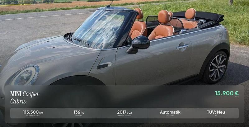 Gebraucht Mini Cooper Cabriolet 136 PS (100 kW) 2017 Silber Cabrio