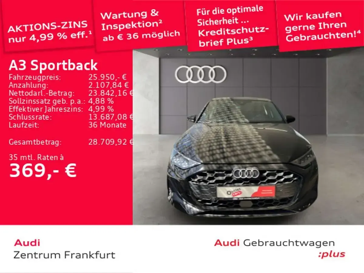 Gebraucht Audi A3 Sport 116 PS (85 kW) 2025 Brillantschwarz Limousine