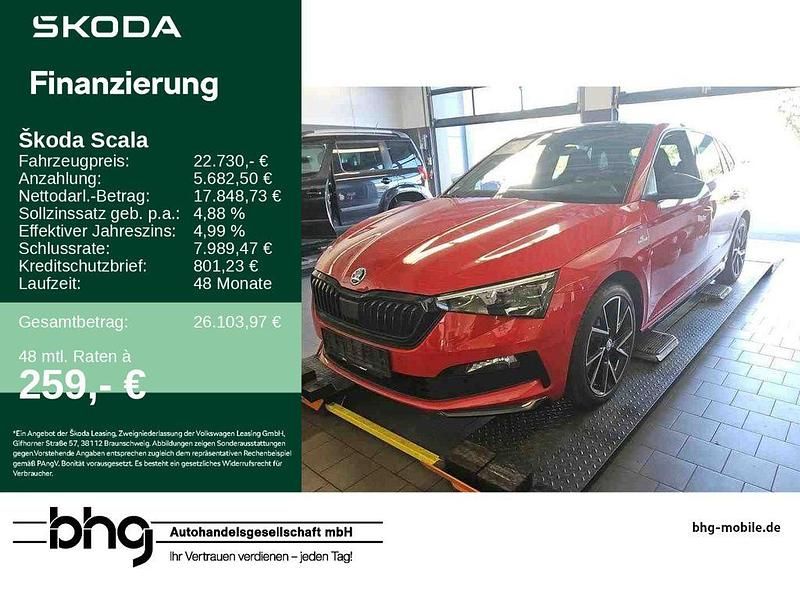 Rot Gebraucht 2022 Skoda Scala Monte Carlo Kleinwagen | 22.730 € (Etwas zu teuer) - Bild 1/3