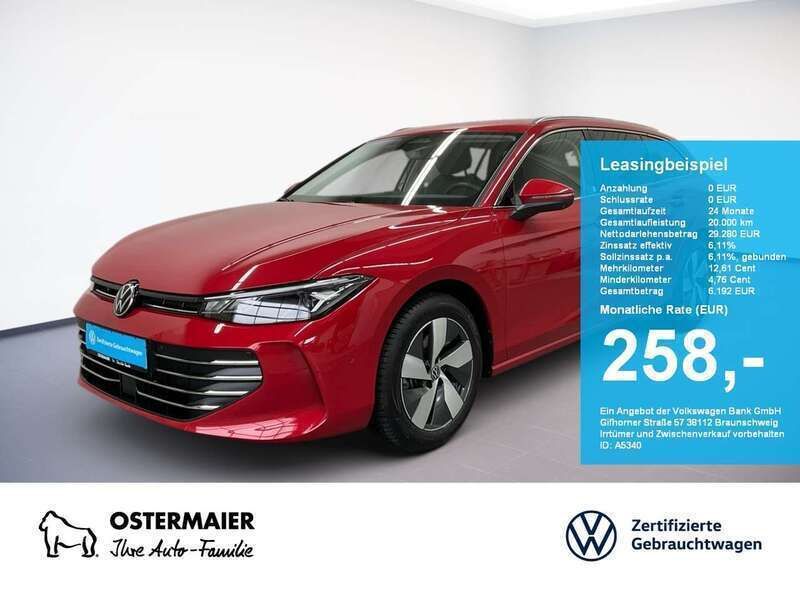 Rot Gebraucht 2024 VW Passat Business Kombi | 32.440 € (Teuer) - Bild 1/4