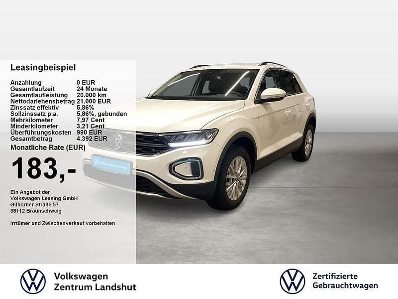 Weiß Gebraucht 2024 VW T-Roc Life SUV | 21.770 € (Guter Preis) - Bild 1/2