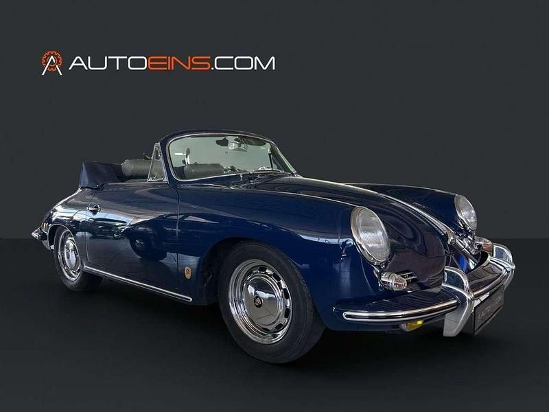 Bali blau Gebraucht 1962 Porsche 356 Cabrio | 134.888 € - Bild 1/4