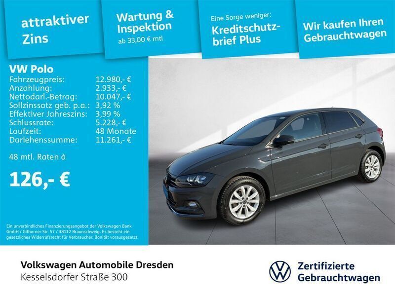 Grau Gebraucht 2020 VW Polo Highline Limousine | 14.790 € (Fairer Preis) - Bild 1/3