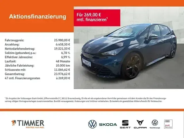 Gebraucht Cupra Born 150 kW (204 PS) 2022 Blau Kleinwagen