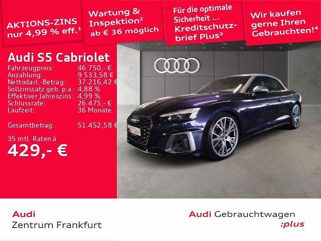 Nachtblau perl. porsche Gebraucht 2022 Audi S5 Cabriolet Sport Cabrio | 46.750 € (Fairer Preis) - Bild 1/2