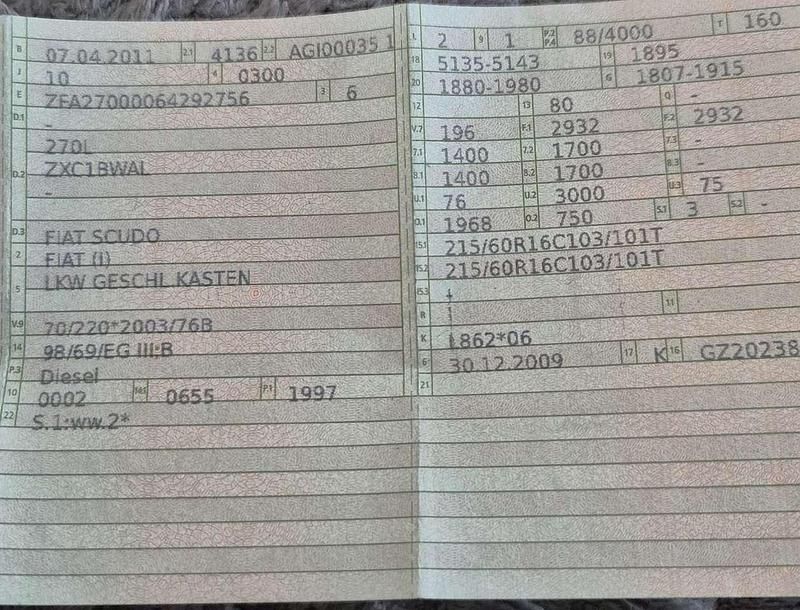 Gebraucht 2011 Fiat Scudo Van | 3.600 € (Superpreis) - Bild 1/4