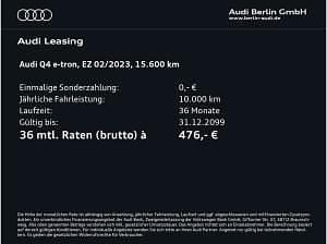 Gebraucht Audi Q4 e-tron 150 kW (204 PS) 2023 Schwarz (mythosschwarz metallic) SUV
