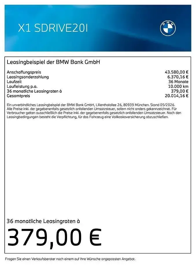 Gebraucht BMW X1 Sport Line 156 PS (114 kW) 2025 Saphirschwarz SUV