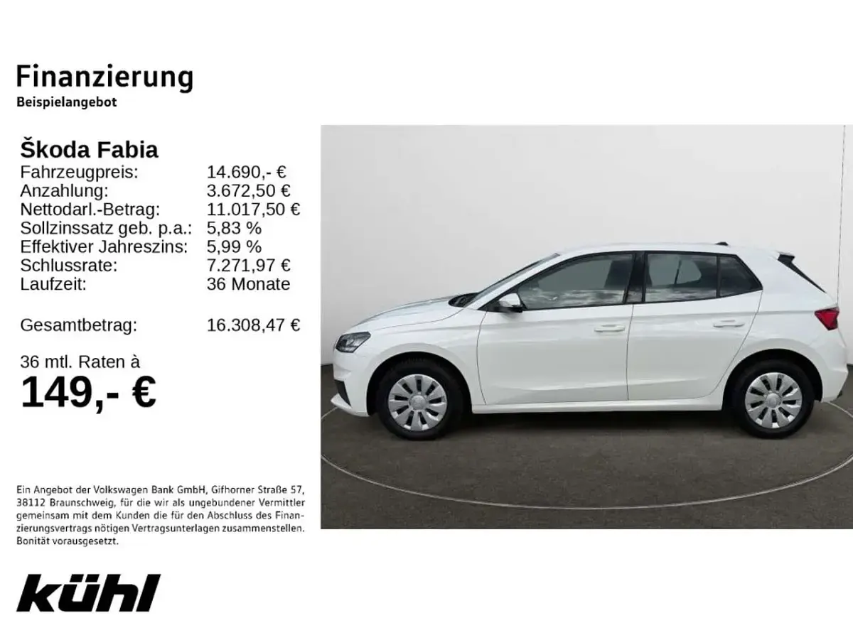 Gebraucht Skoda Fabia Active 65 PS (47 kW) 2023 Candyweiß Kleinwagen
