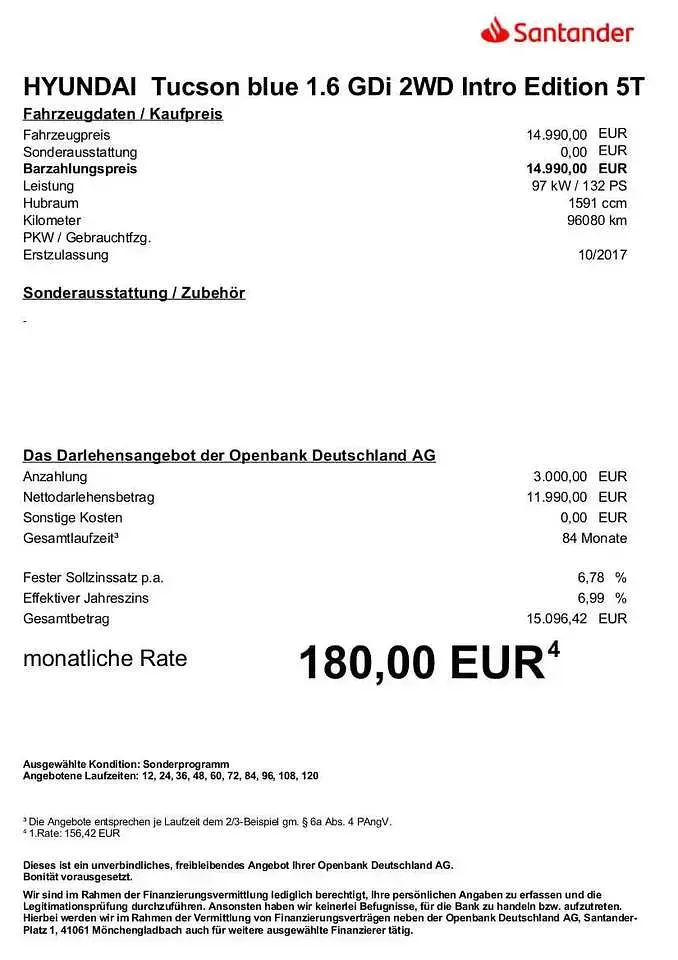 Gebraucht Hyundai Tucson 132 PS (97 kW) 2017 Micron grey SUV