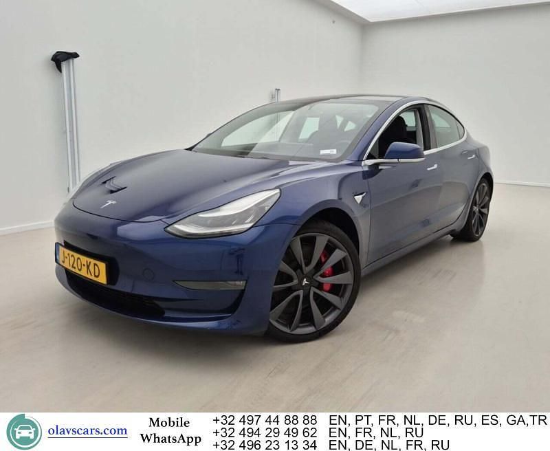 Blau Gebraucht 2020 Tesla Model 3 Performance Limousine | 25.894 € (Superpreis) - Bild 1/4