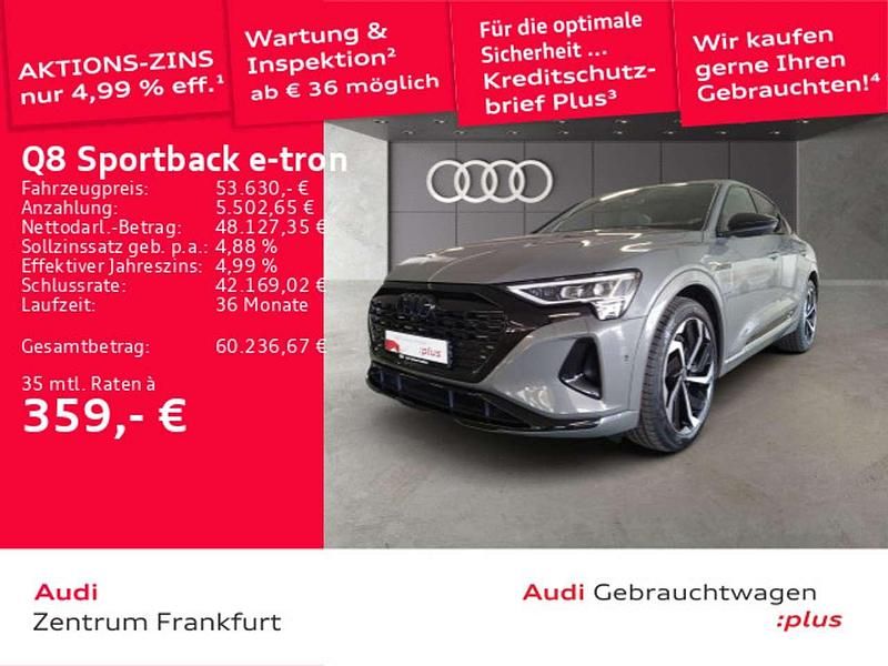 Chronosgrau metallic Gebraucht 2024 Audi Q8 e-tron Advanced SUV | 53.630 € (Fairer Preis) - Bild 1/3