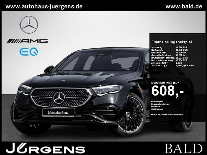 Schwarz obsidianschwarz metallic Gebraucht 2024 Mercedes E400 AMG Limousine | 64.620 € (Fairer Preis) - Bild 1/4