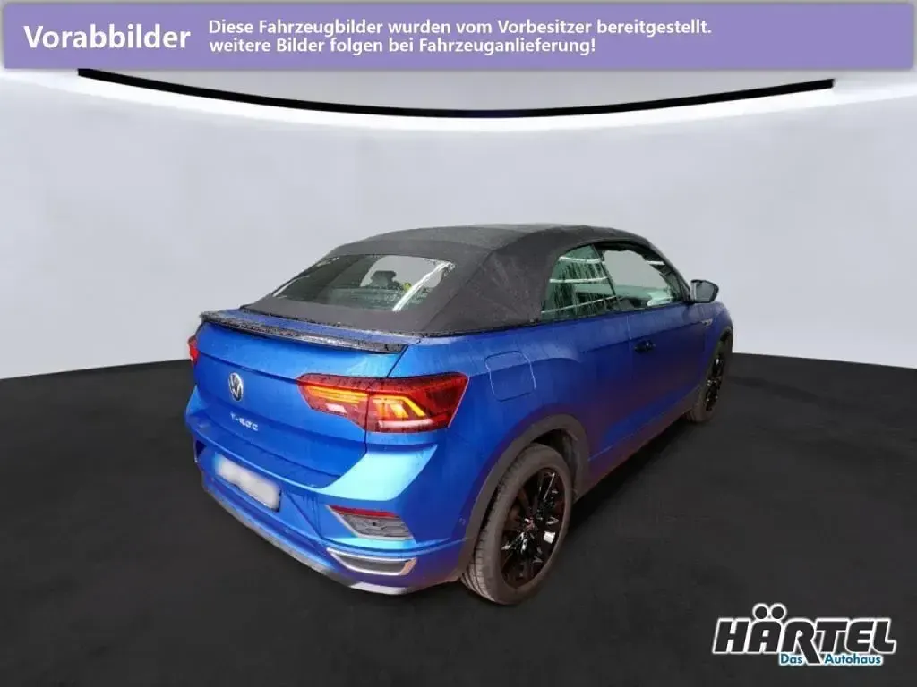 Gebraucht VW T-Roc Cabriolet R-line Edition 150 PS (110 kW) 2022 Ravennablau (blue), matt Cabrio
