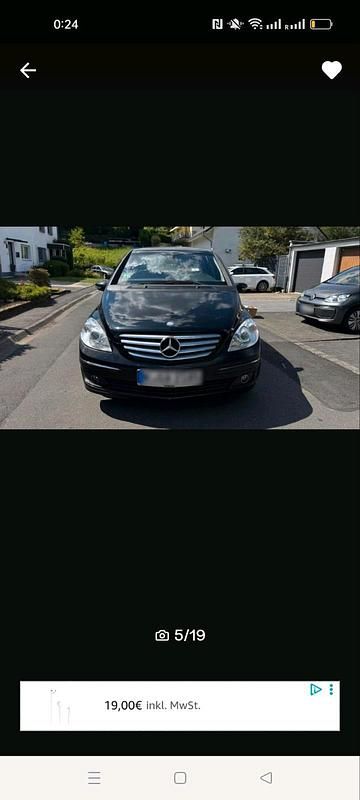 Gebraucht Mercedes B150 95 PS (69 kW) 2007 Schwarz Van / Kleinbus
